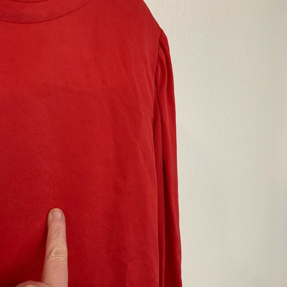Vintage French Givenchy Red Top | Blouse Size M - Picture 7 of 10